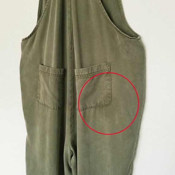 LED LUXE ESSENTIALS DENIM A Pea in the Pod Tencel Maternity Overall Olive M $117 - Picture 15 of 16